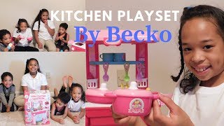 Kitchen Playset Unboxing Review / FONDEAR PORTABLE TOY PLAYSET CUTE KITCHEN - By Becko