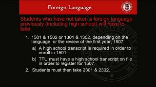 Foreign Language Requirements