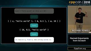 CppCon 2018: Richard Powell “Named Arguments from Scratch”