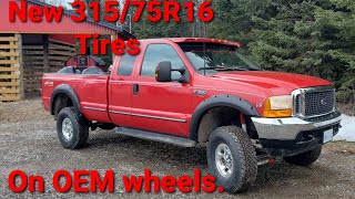 NEW Zenna Advanta A/T 315/75R16  tires on the OG Super Duty.