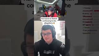 KAI CENAT REACTS TO SKETCH CONFESSING TO THE ALLEGATIONS #sketch #kaicenatstream #live #viralvideo