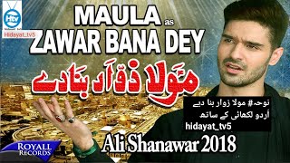 Ali Shanawar | Maula Zawar Bana Dey 2018 1440 | مولا زوار بنا دے