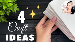 4 IDEAS ✨ How to make Easy Tissue Paper Flowers  DIY Paper Crafts