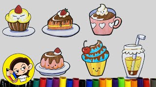 如何画甜品|How To Draw Desserts|Easy Draw|儿童简笔画｜2021｜cute