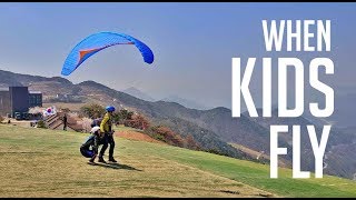 Awesome Paragliding for Kids - Danyang, South Korea