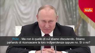 Putin gela con lo sguardo il capo dei Servizi Segreti russi che cercava più tempo prima di attaccare