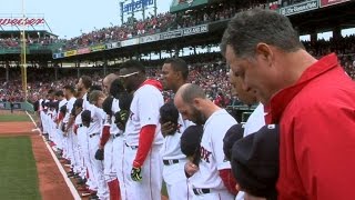 BAL@BOS: Red Sox home opener ceremonies at Fenway