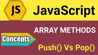 Pop Vs Push Array Method | JavaScript Tutorial in Hindi/Urdu
