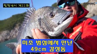 남해도 미조 범섬에서 만난 49cm 감성돔