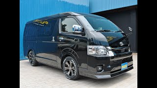 KT2354 新車７型　ハイエースダークプライムⅡ　ワイド　ディーゼル２WD　スライドドア小窓付き　5人乗り　FLEXカスタム　フレックス熊本店