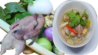 Cambodian Sour Soup with duck meat(សម្លរម្ជូរព្រៃសាច់ទា)