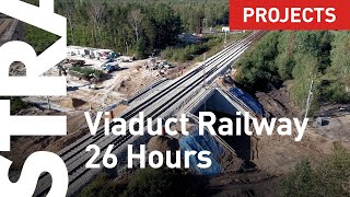 Wiadukt kolejowy na LK. 61 w Częstochowie nasunięty w 26 godzin | Railway viaduct built in 26 hrs