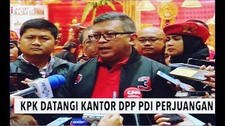 KPK Datangi Kantor DPP PDI Perjuangan, Ini Reaksi Hasto - iNews Sore 09/01