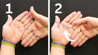 02 Best Rubber Band Magic Trick Blow your mind. Tutorial magic trick for beginne