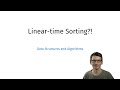 Linear-time sorting, part 1: Lower bound