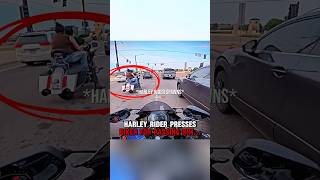 Harley Rider PRESSES BIKER for passing him‼️🤯