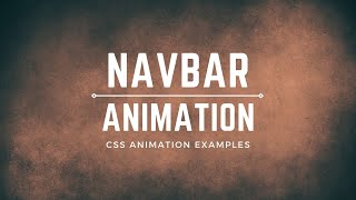 Pure CSS Menu Hover Animation | CSS Menu Animation Effects
