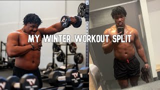 My D1 Workout Split To Get Bigger, Faster, And Stronger | Day In The Life | Snow Day | Full Workout