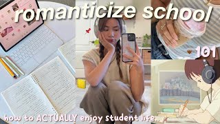 how to ROMANTICIZE SCHOOL 101 📓📌enjoy A+ student life, study motivation,pinterest girl routine