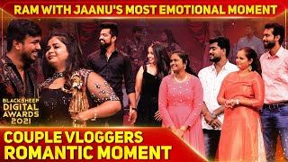 Ram with Jaanu's Most Emotional Moment | Couple Vloggers Romantic Moment | Blacksheep Digital Awards