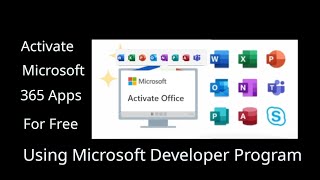 Install & Activate Microsoft 365 for Free using Microsoft Developer Program