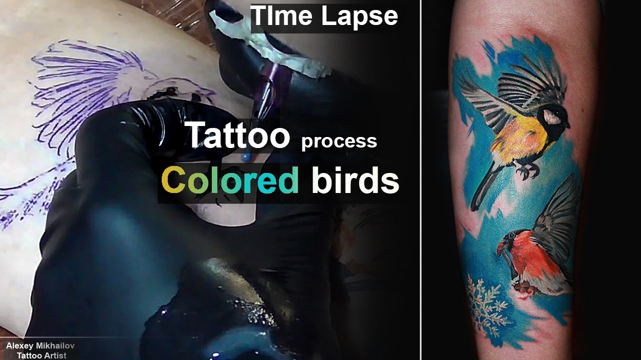 Realistic Bird Tattoos Luminous Birds Strike Toward A Better Future In