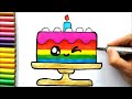 pasta nasıl Çizilir how to draw a cute birthday cake