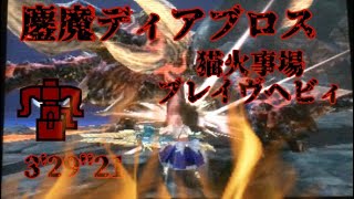 【MHXX】超特殊許可鏖魔狩猟依頼 ソロ ブレイヴヘビィ 3'29''21 猫火事場