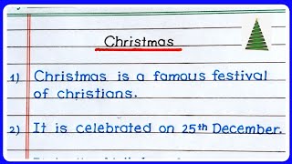 10 Lines On Christmas In English | Christmas Essay In English 10 Lines | Essay On Christmas Festival