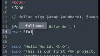 PHP TUTORIAL 4 Working with variables