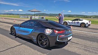 BMW i8 PP Performance (400HP) vs Corvette C7 (487HP)