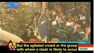 Clashes At Dhaka Press Club,ATN [Sub]-Dec 29th,2013