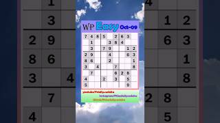 The Washington Post Daily #Sudoku 2025-10-09 Easy #puzzle #games #education #braingames
