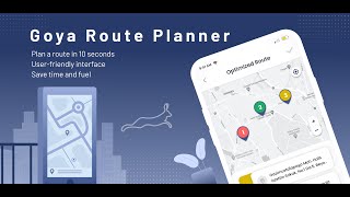 Plan your route in 10 seconds with Goya Route Planner. Create a new route, add stops and optimize it