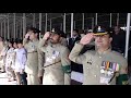 a flag party entering the parade ground pakistan military academy