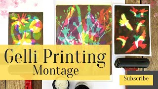 Non-stop Gelli Printing Montage (6videos in one) #gelliprinting #gelplateprint #gelplate #gelliplatw