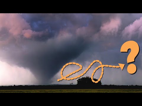 What direction do tornadoes travel?