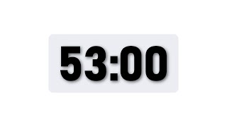 53 Minute Timer - Minimal Countdown Timer [Light Theme]