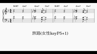 【女性key】(+1)旅路 弾き語り楽譜synthesia