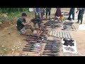 Arakan Army(AA) fight against Burmese Army (dogs) and collected various wepons on 20-02-2021.