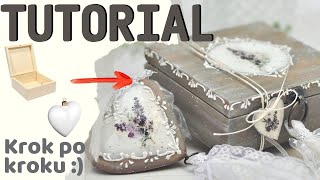 Decoupage, retro box with contour liner [tutorial] No. 847