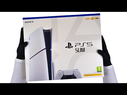 Sony PlayStation 5 PS5 Slim Disc Console Unboxing - ASMR
