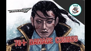 TEKKEN 7 //  70+ DAMAGE COMBOS - ALL CHARACTERS (No Walls/ Rage/ch)