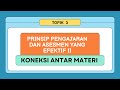 KONEKSI ANTAR MATERI TOPIK 3 PRINSIP PENGAJARAN DAN ASESMEN YANG EFEKTIF II (PPAE II)