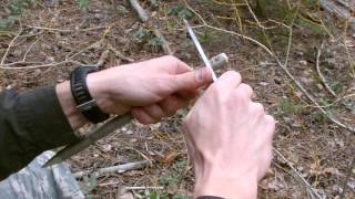 Using a bushcraft knife