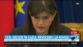 CCR, decizie în cazul revocării lui Kovesi