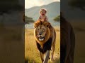 Cute baby living with lions #cutebaby #lion #animals