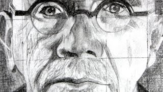 How to use the Grid Method with a Drawing of Chuck Close as an Example
