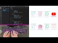 ASMR Programming - Magic Line Icon Hover Effects using Html CSS - No Talking