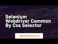 selenium webdriver common by css selector